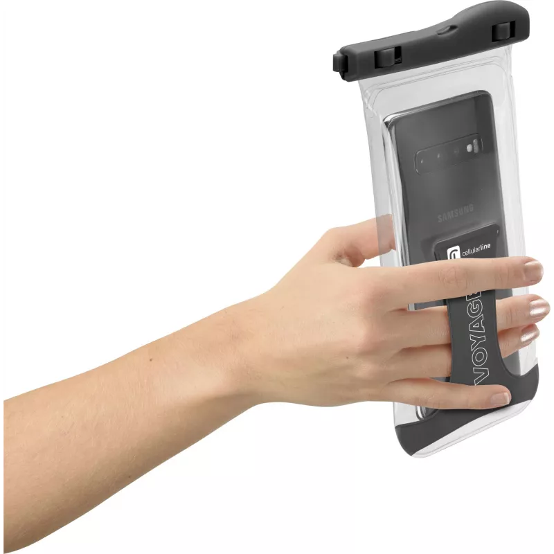 Cellularline Voyager - Universelle wasserdichte Smartphone-Hülle, Taschenhülle, Universal, Universal, 80 x 165 mm, Schwarz