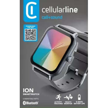 Cellularline ION Bluetooth® Smartwatch mit App, LED, 91 g