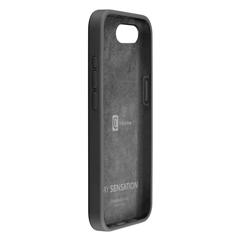 Cellularline Sensation - iPhone 16e/17e Soft-Touch-Silikonhülle mit integrierter antibakterieller Microban®-Technologie