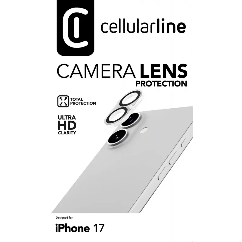 Cellularline Kameraobjektiv - Schutz für die Kamera des iPhone 17