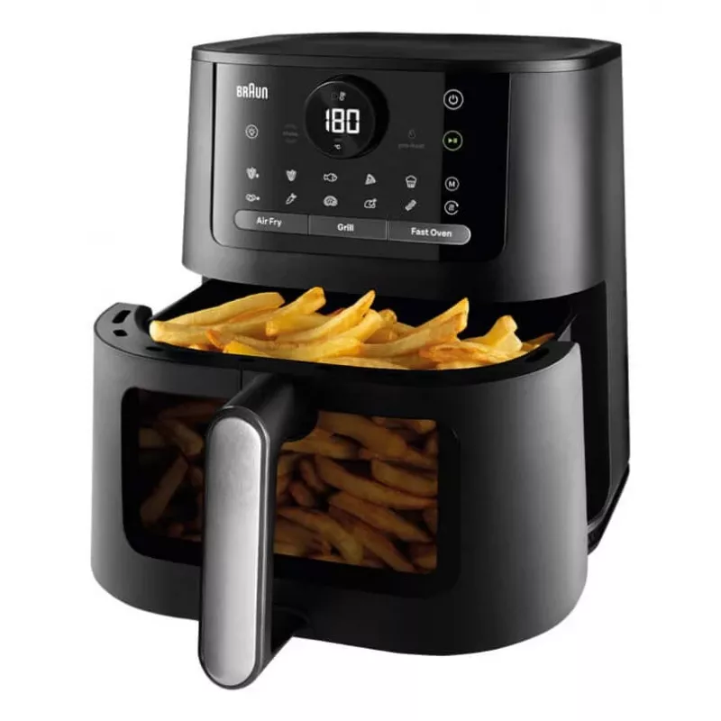 Braun HF 5075 Einzelnes Standgerät 2000 W Heißluftfritteuse Schwarz, Grau