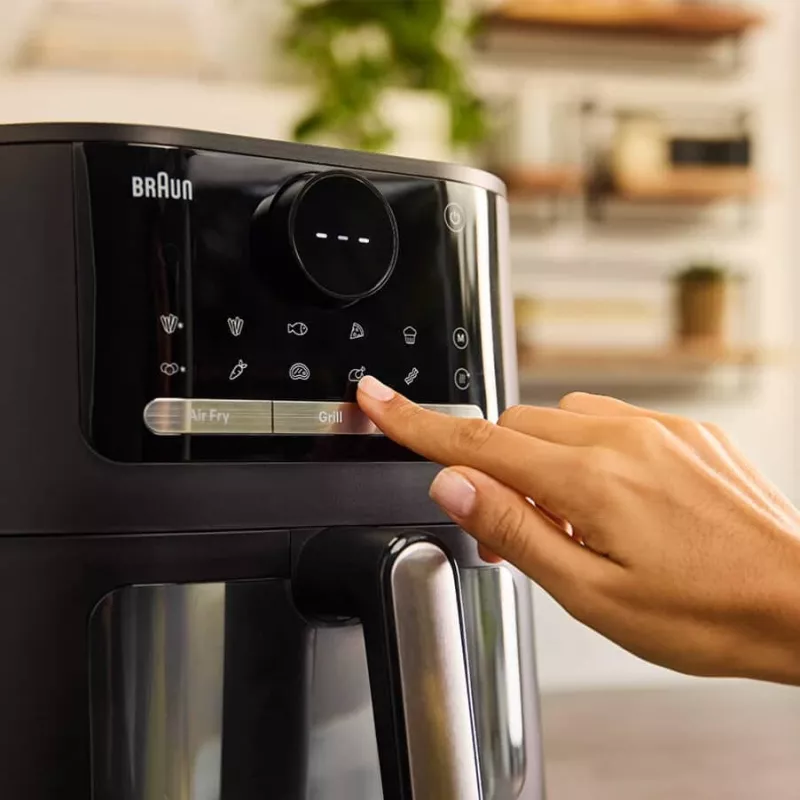 Braun HF 5075 Einzelnes Standgerät 2000 W Heißluftfritteuse Schwarz, Grau
