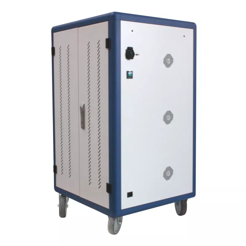 Techly I-CABINET-30DUTY tragbarer Geräte-Management-Wagen/Schrank Weiß, Blau
