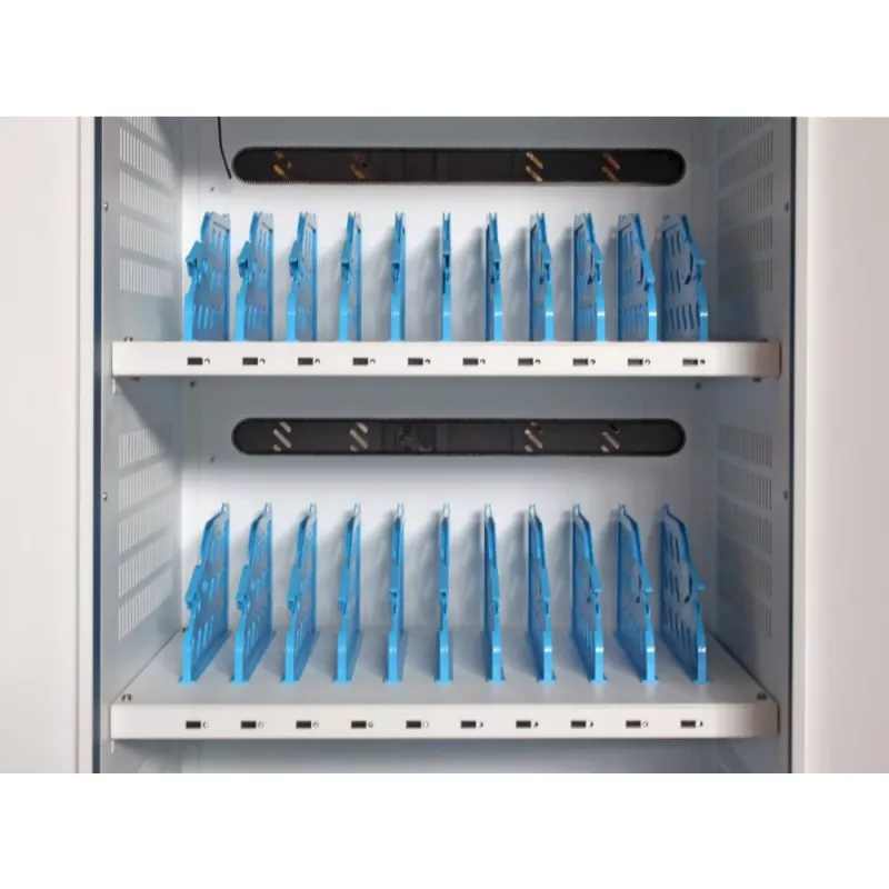 Techly I-CABINET-30DUTY tragbarer Geräte-Management-Wagen/Schrank Weiß, Blau