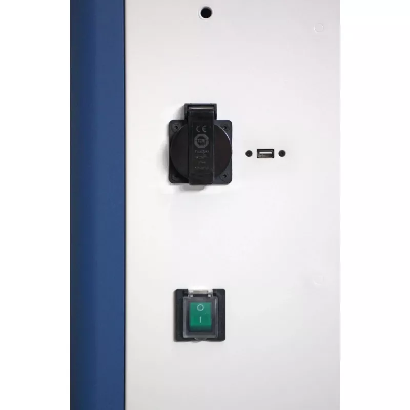 Techly I-CABINET-30DUTY tragbarer Geräte-Management-Wagen/Schrank Weiß, Blau