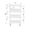 Techly I-CABINET-30DUTY tragbarer Geräte-Management-Wagen/Schrank Weiß, Blau