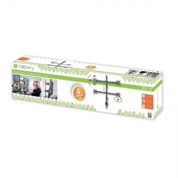 Techly ICA-LCD 382-Q Monitorhalterung / Ständer 68,6 cm (27 Zoll) Schreibtisch Schwarz