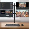 Techly ICA-LCD 382-Q Monitorhalterung / Ständer 68,6 cm (27 Zoll) Schreibtisch Schwarz