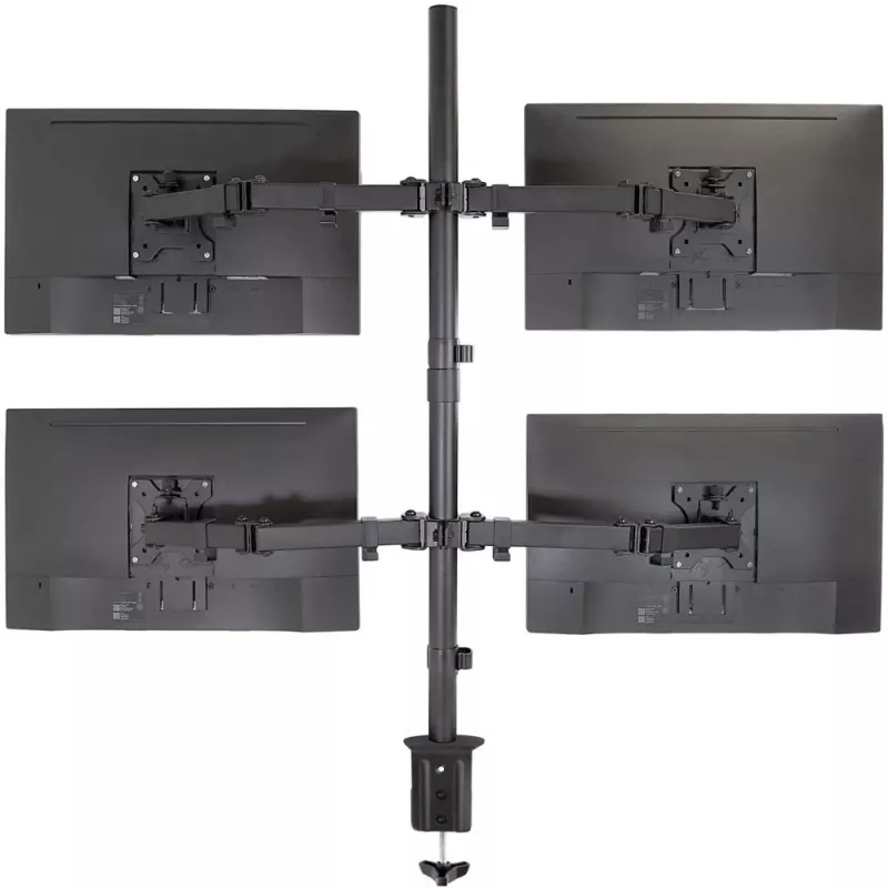 Techly ICA-LCD 382-Q Monitorhalterung / Ständer 68,6 cm (27 Zoll) Schreibtisch Schwarz