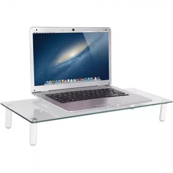 Techly Universal Tabletop Monitor Riser, freistehend, 20 kg, 33 cm (13 Zoll), 81,3 cm (32 Zoll), transparent