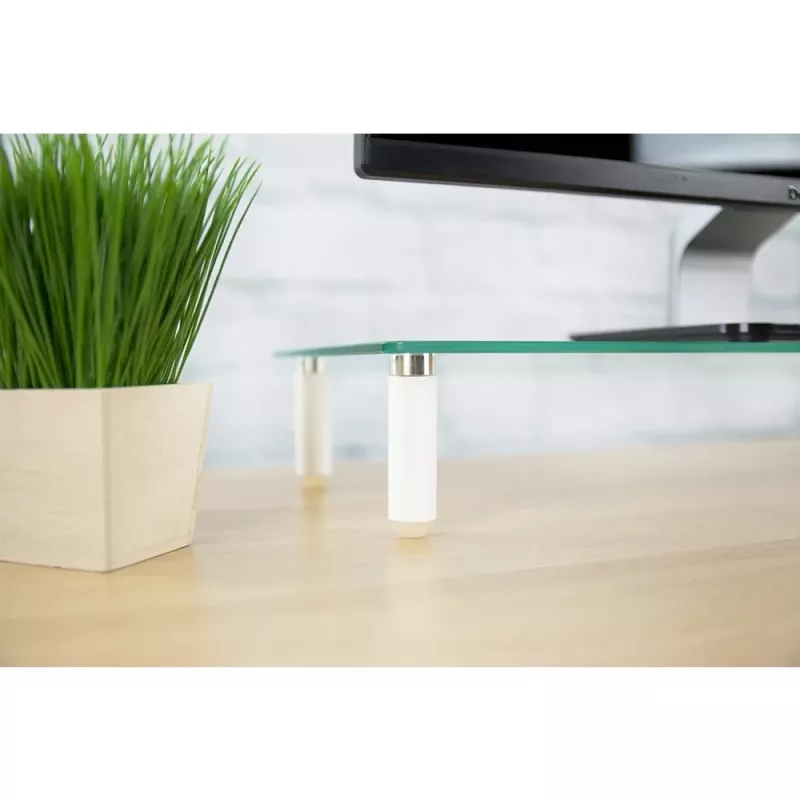 Techly Universal Tabletop Monitor Riser, freistehend, 20 kg, 33 cm (13 Zoll), 81,3 cm (32 Zoll), transparent
