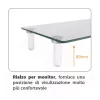 Techly Universal Tabletop Monitor Riser, freistehend, 20 kg, 33 cm (13 Zoll), 81,3 cm (32 Zoll), transparent