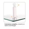 Techly Universal Tabletop Monitor Riser, freistehend, 20 kg, 33 cm (13 Zoll), 81,3 cm (32 Zoll), transparent