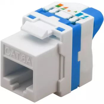Techly CAT 6a KeyStone RJ45 Buchse UTP ungeschirmt werkzeuglos IWP-MD C6A/UROTT