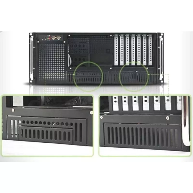 Techly Gehäuse Industrie-Rack 19/Desktop 4U Ultra Kompakt Schwarz I-CASE MP-P4HX-BLK6