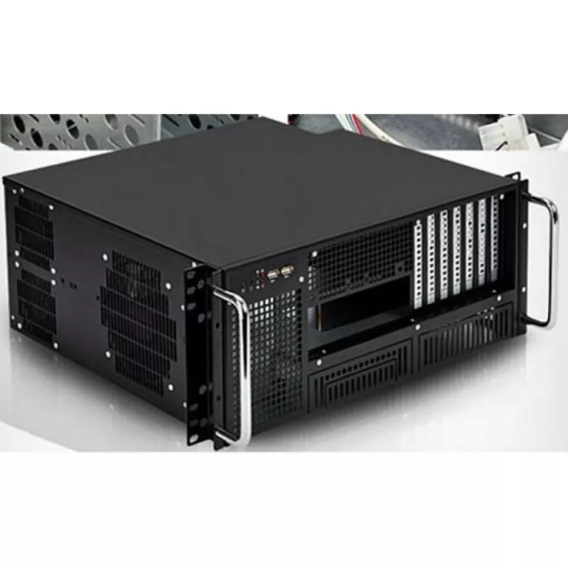Techly Gehäuse Industrie-Rack 19/Desktop 4U Ultra Kompakt Schwarz I-CASE MP-P4HX-BLK6