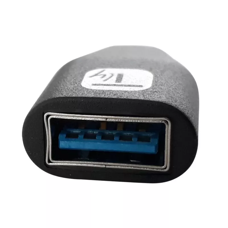 Techly USB-C Stecker auf USB-A Buchse Adapter Schwarz, USB A, USB C, Schwarz
