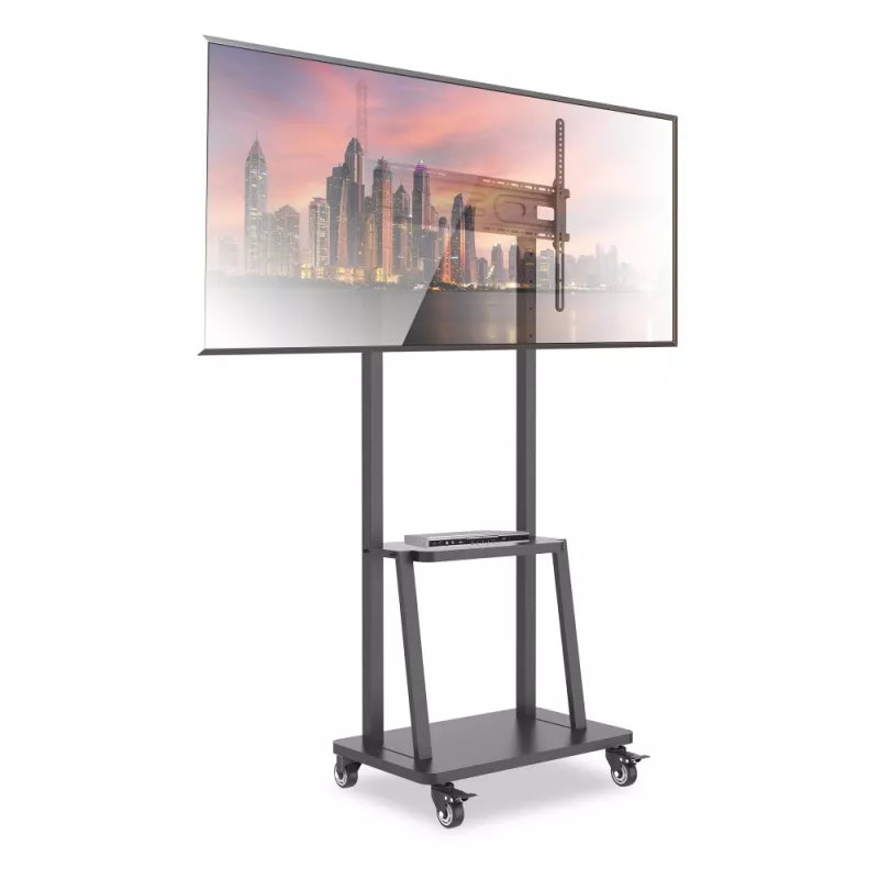 Techly Bodenständer mit Ablage für 32-70 Zoll LCD/LED/Plasma TV