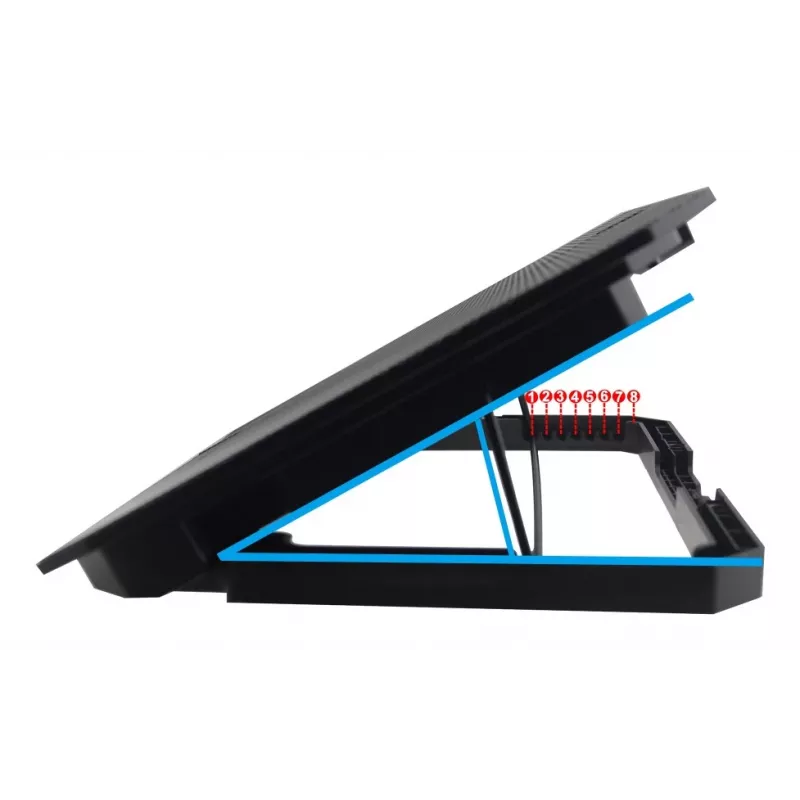 Techly ICOOL-CP11TY Laptop-Ständer Schwarz 43,2 cm (17 Zoll)