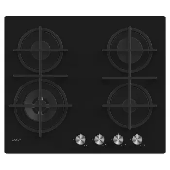 Candy CDK6GF4WEKB Schwarz Einbau 59,5 cm Gas 4 Zone(n)