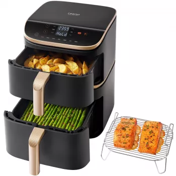 Cosori Turbo Tower Pro Smart Einzel 10,8 L Standgerät 2630 W Heißluftfritteuse Schwarz, Gold