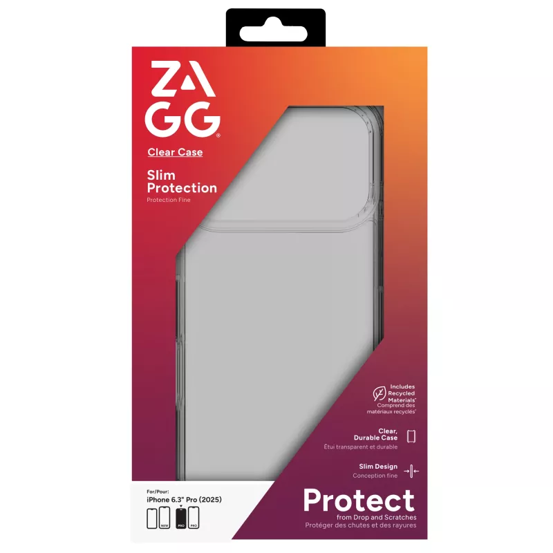 ZAGG Clear Case Für Apple iPhone 17 Pro, Cover, Apple, iPhone 17 Pro, 16 cm (6.3 Zoll), Transparent
