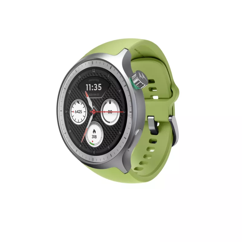Motorola Moto Watch 3,63 cm (1,43 Zoll) OLED 47 mm Digitaler Touchscreen Silber GPS (Satellit)