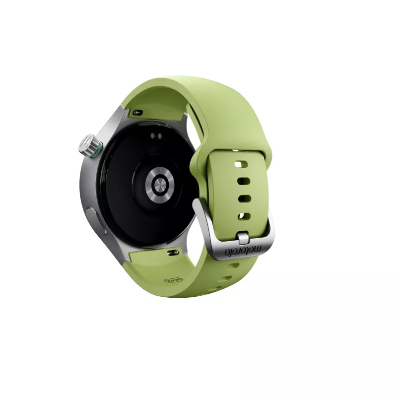 Motorola Moto Watch 3,63 cm (1,43 Zoll) OLED 47 mm Digitaler Touchscreen Silber GPS (Satellit)