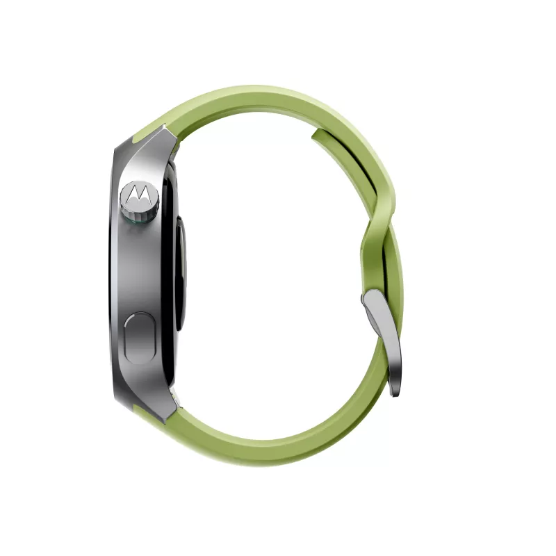 Motorola Moto Watch 3,63 cm (1,43 Zoll) OLED 47 mm Digitaler Touchscreen Silber GPS (Satellit)