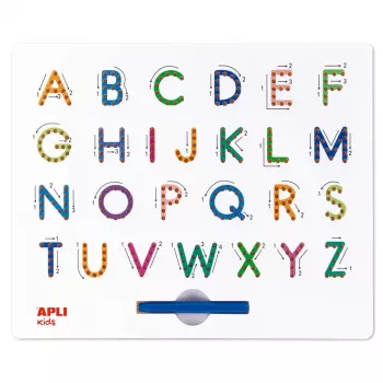 Magnettafel-Set agipa Magnete ABC-Buchstaben mit blauem Stift – Modell 19263, Einzelstück