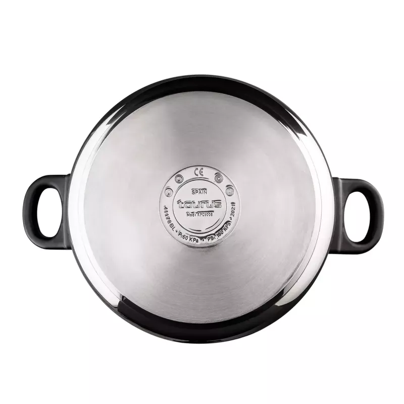 Edelstahltopf Taurus Classic Moments 6 L – geeignet für Induktions-, Gas- und Keramikkochfelder, mit Deckel und kühl bleibenden Griffen