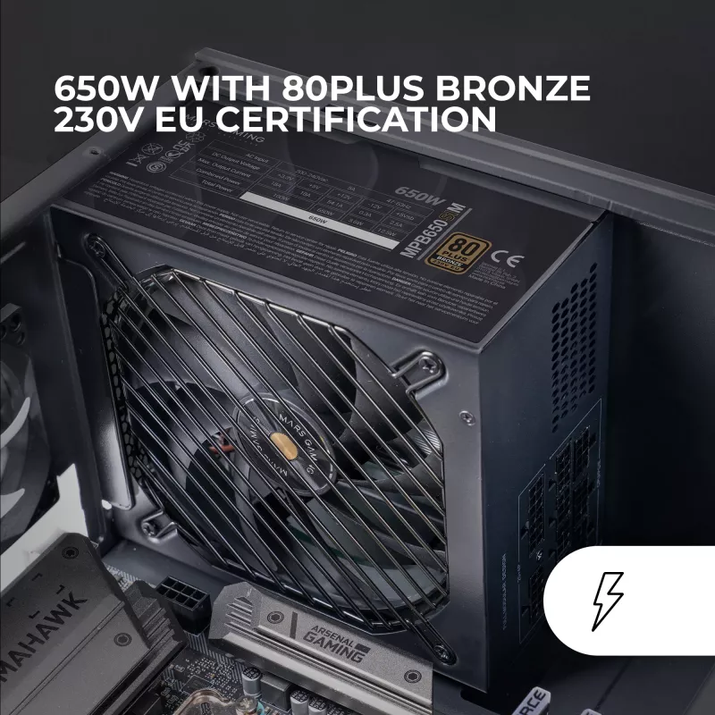 Mars Gaming MPB650SIM Netzteil 650 W 24-pin ATX ATX Schwarz