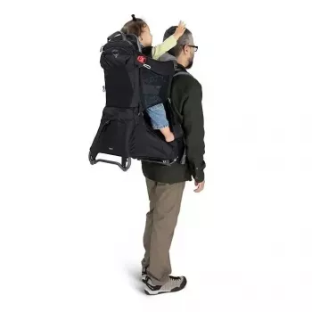 Kinderkraxe Osprey Poco Tourist carrier Schwarz — leichte Kinderkraxe, Modell 10005970/550/O/S