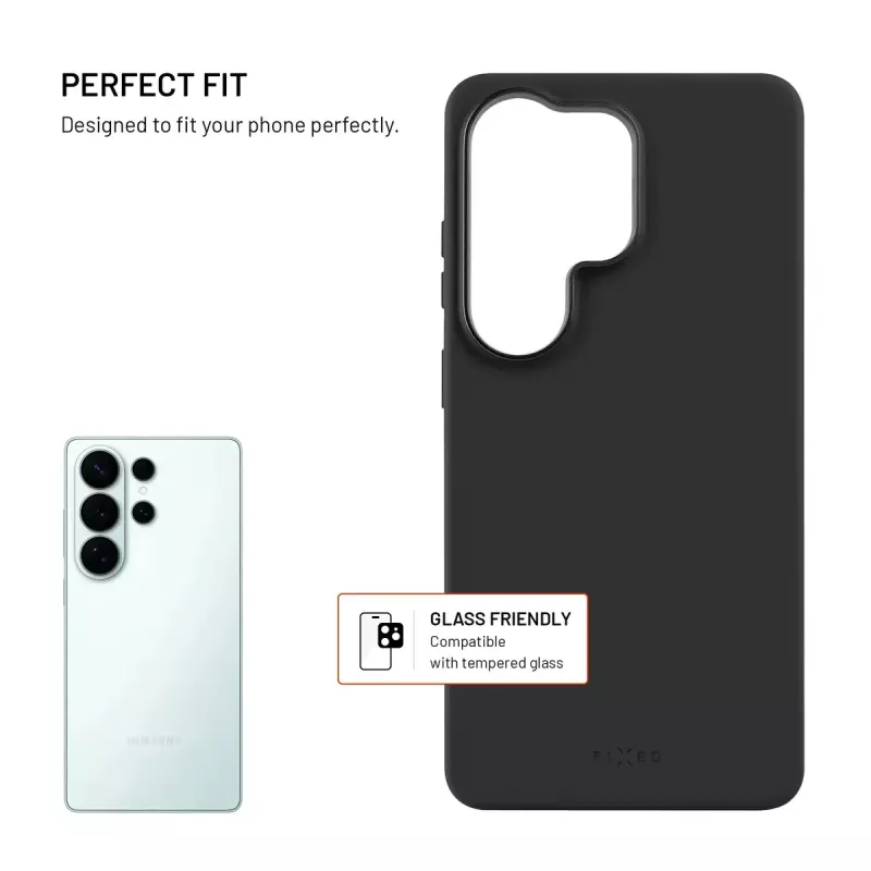 Fixed MagFlow | Rückseitenabdeckung | Samsung | Galaxy S26 Ultra | Flüssigsilikon | Schwarz