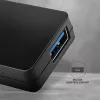 Axagon SuperSpeed USB schlank Hub, USB 3.2 Gen 1 (3.1 Gen 1) Typ-A, USB 3.2 Gen 1 (3.1 Gen 1) Typ-A, 5000 Mbit/s, Schwarz, Kunststoff, 0,14 m