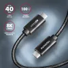Axagon BUCM432-CM10AB USB-Kabel USB4 Gen 3x2 1 m USB C Schwarz