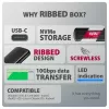 AXAGON EEM2-SC externes USB-C 10 Gbit/s schraubenloses Metallgehäuse für M.2 NVMe SSD, ein Einschub, grau