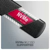 AXAGON EEM2-SC externes USB-C 10 Gbit/s schraubenloses Metallgehäuse für M.2 NVMe SSD, ein Einschub, grau