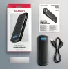 AXAGON EEM2-SC externes USB-C 10 Gbit/s schraubenloses Metallgehäuse für M.2 NVMe SSD, ein Einschub, grau