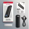 AXAGON EEM2-SC externes USB-C 10 Gbit/s schraubenloses Metallgehäuse für M.2 NVMe SSD, ein Einschub, grau