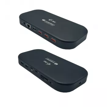i-tec Thunderbolt 3/USB-C Dual-4K-Dockingstation + USB-C-auf-DisplayPort-Kabel (1,5 m) + Stromversorgung 60 W