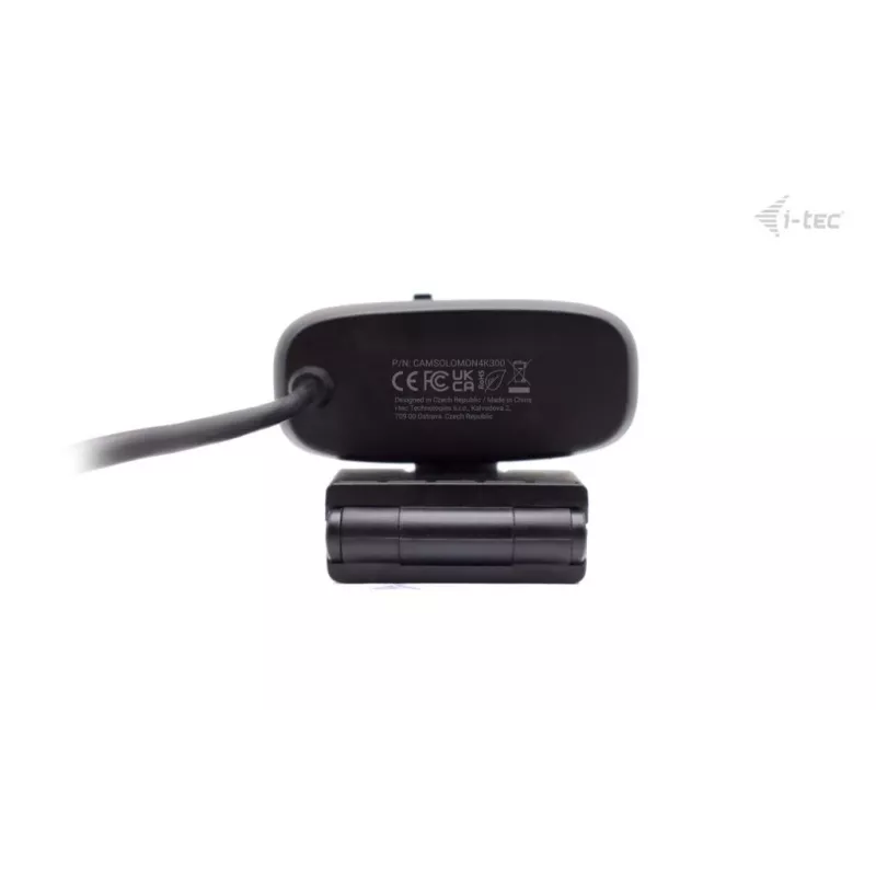 Webcam i-tec SOLOMON 300 4K, USB, 3840×2160, 8,29 MP, Clip-Halterung, schwarz