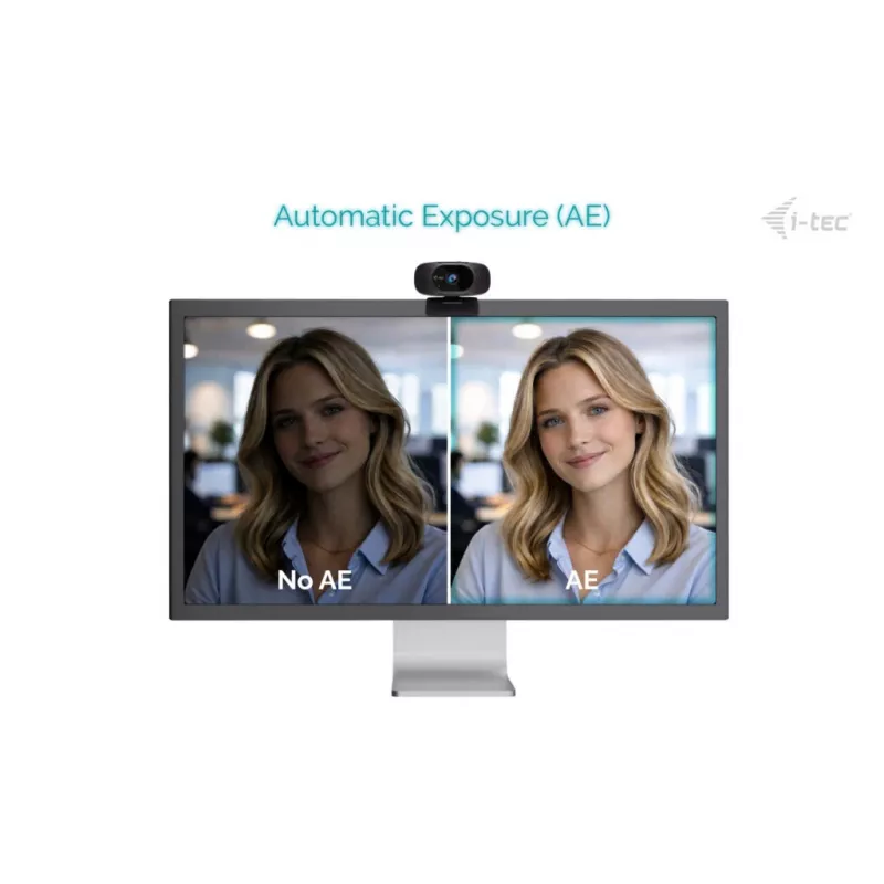 Webcam i-tec SOLOMON 300 4K, USB, 3840×2160, 8,29 MP, Clip-Halterung, schwarz