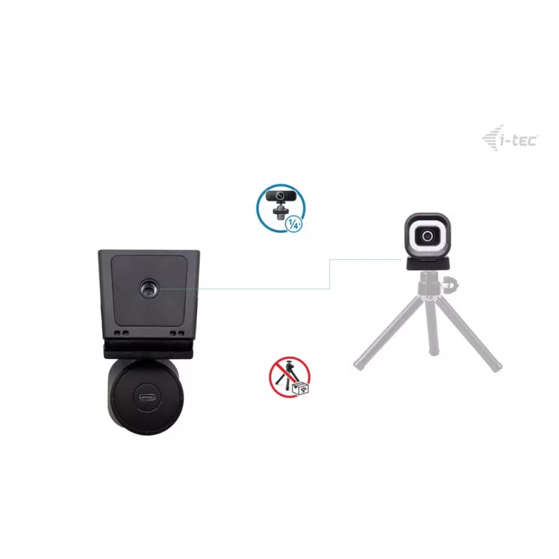 Webcam ITEC i-tec SOLOMON 700 STREAM 4K mit 3840x2160@60fps, 8,29 MP, USB-C, 1/4 Zoll Stativgewinde