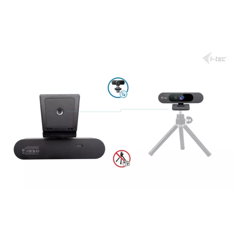Webcam ITEC SOLOMON PRO 900 4K, 3840×2160, 8,29 MP, USB, Clip-Halterung, Schwarz