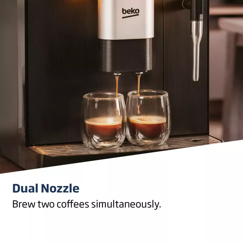 Beko CEG7302B CaffeExperto Kaffeevollautomat mit Dampfdüse