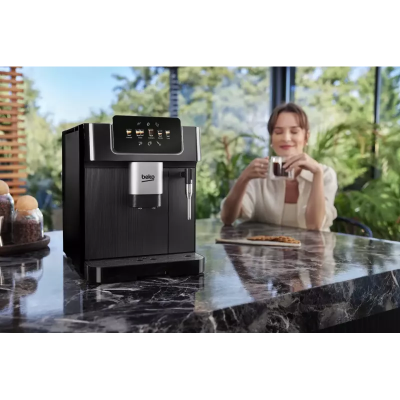 Beko CEG7302B CaffeExperto Kaffeevollautomat mit Dampfdüse