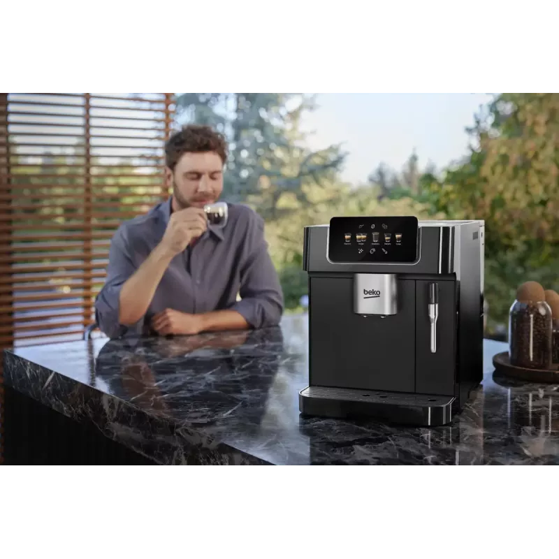 Beko CEG7302B CaffeExperto Kaffeevollautomat mit Dampfdüse