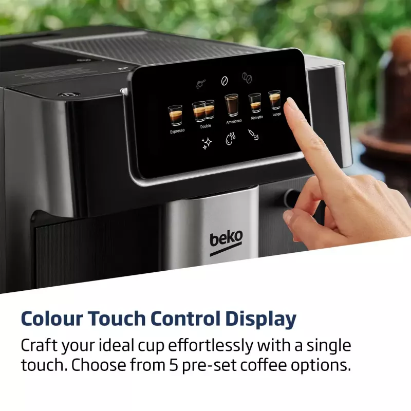 Beko CEG7302B CaffeExperto Kaffeevollautomat mit Dampfdüse