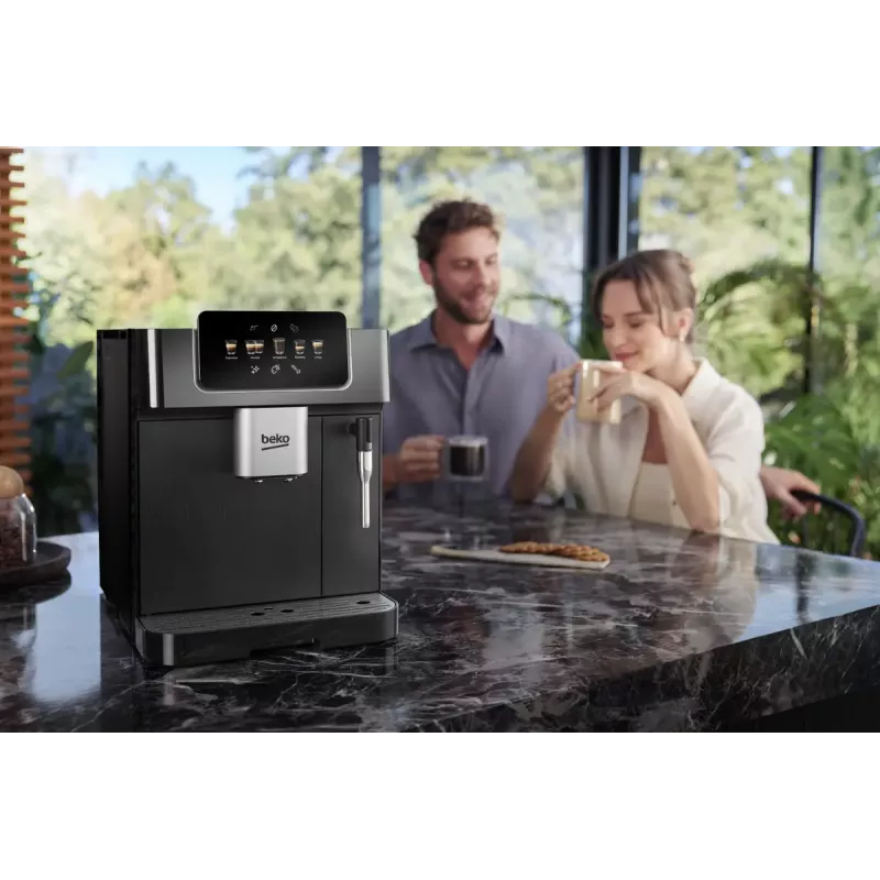 Beko CEG7302B CaffeExperto Kaffeevollautomat mit Dampfdüse